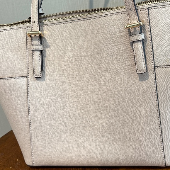 Michael Kors Light Beige/Pink Charlotte Tote Bag - Picture 5 of 12